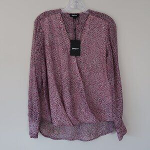 Women's DKNY Blouse Size S Pink NWT